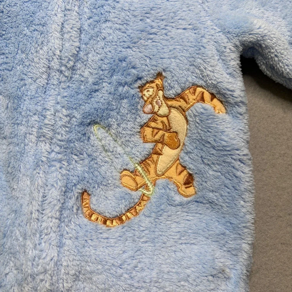Disney Fleece Pram Unisex 0-3M Blue Winnie‎ the Pooh Vintage Hooded Bunting Suit